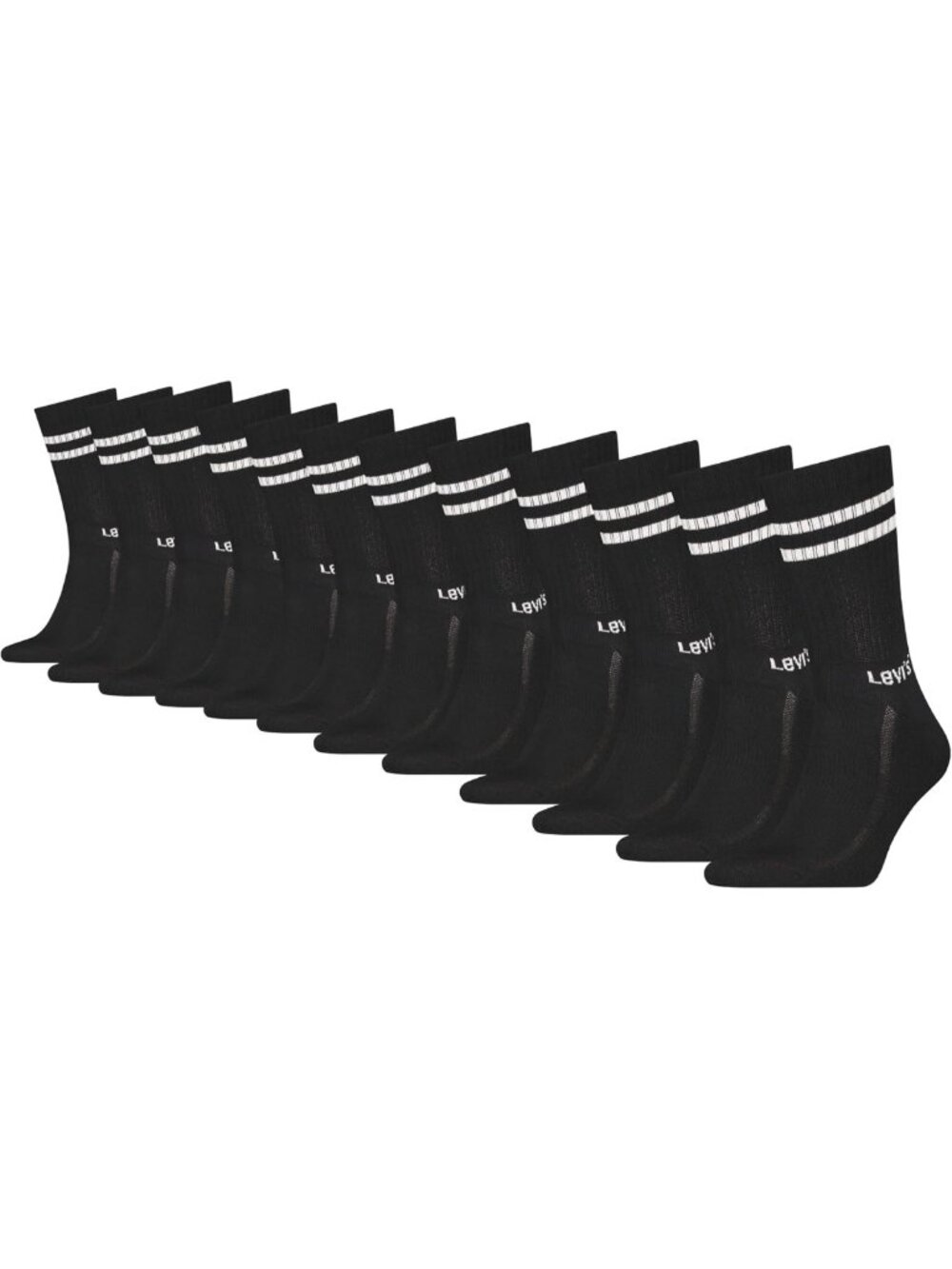 Levi's Men's 12-pack Crew Socks, Cushioned Footbed, Arch Support & Mesh